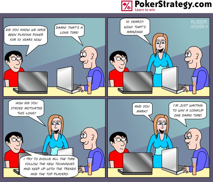 Lustige Pokercartoons Coinflip