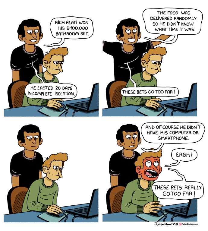 Funny Poker Cartoons Bathroom bet
