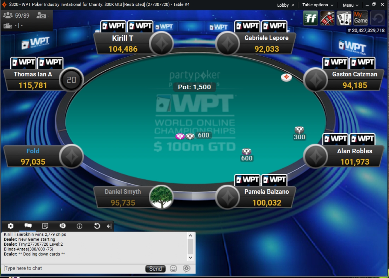 Qualify for live events like the World Poker Tour at partypoker
