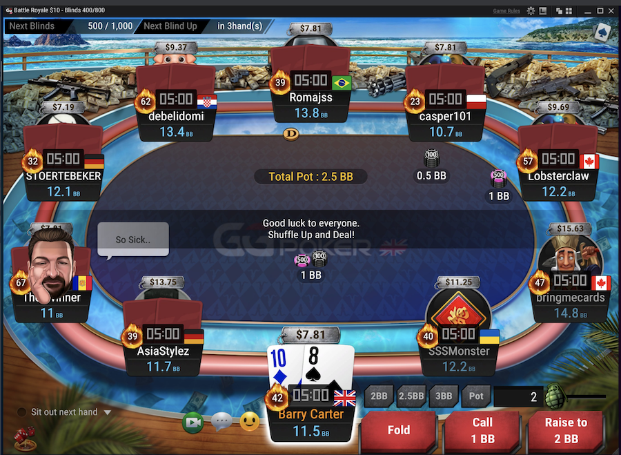 GGPoker Battle Royale stage 3 - Final Table