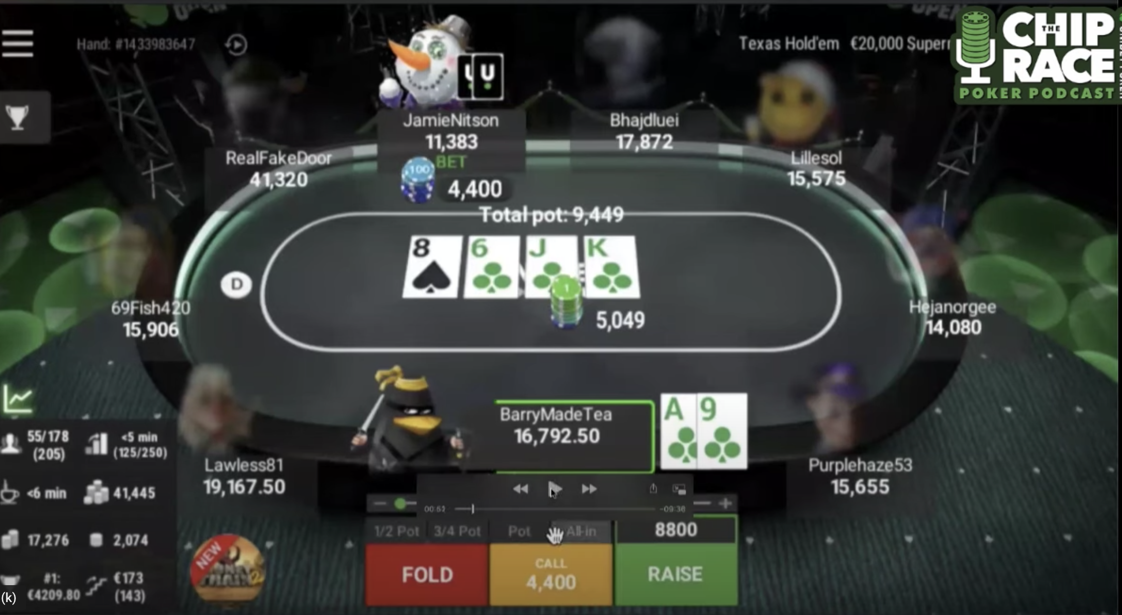 Unibet hand