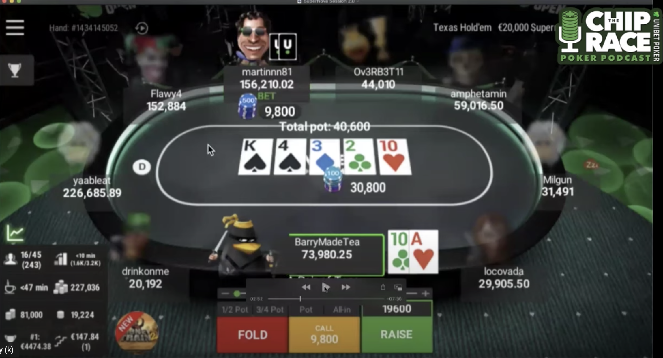 Unibet hand