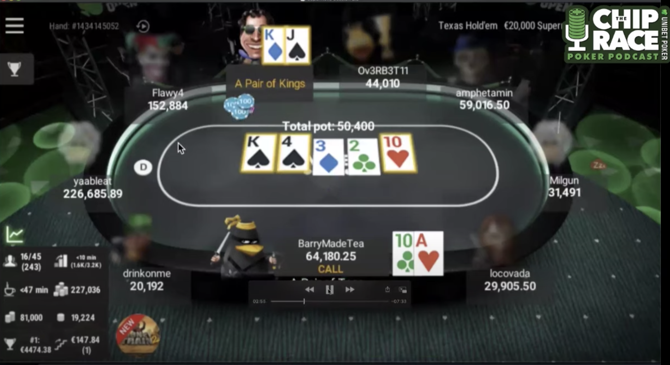 Unibet hand