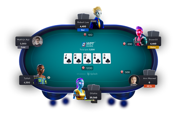 WPT Global stůl s NFT avatary