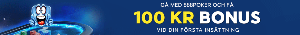 100 SEK free poker tickets 888poker.se