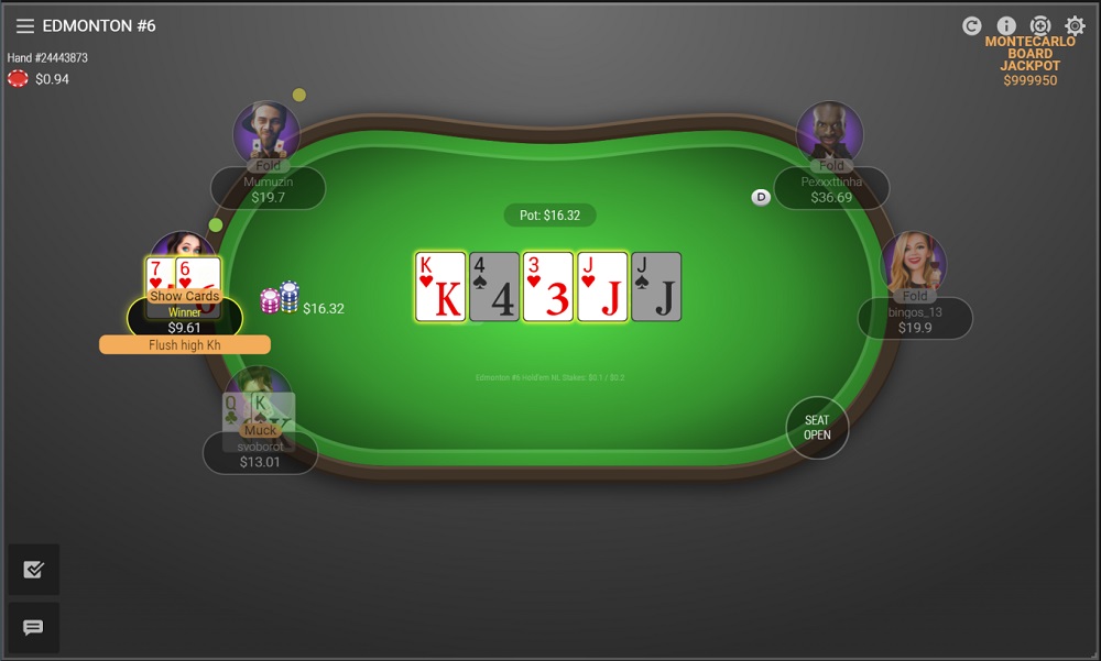 jackpoker table