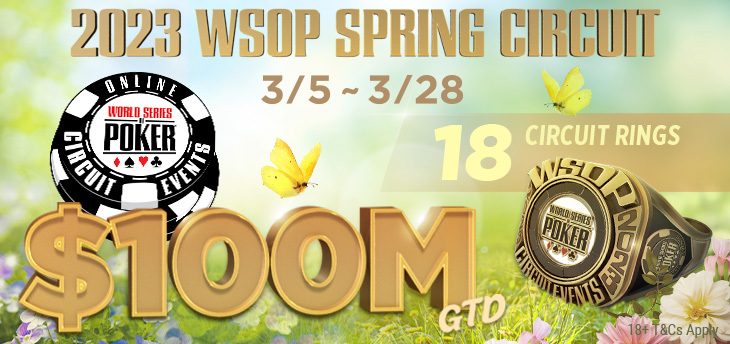 Sign-up today and play the WSOP Spring Circuit at GGPoker wsop spring circuit