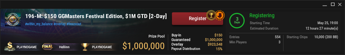 GGPoker World Festival