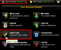 claim code