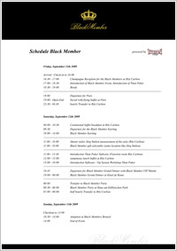 Schedule of the Black Member weekend in Berlin