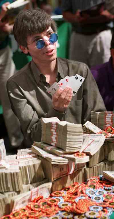 Stu Ungar at his WSOP win in 1997 Stu Ungar at his WSOP win in 1997